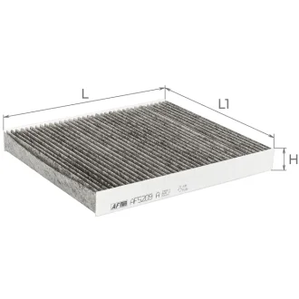 Фильтр салона (с акт углем) AUDI A1 SEAT Arona (KJ), Ibiza VI SKODA Kamiq, Scala ALPHA FILTER AF5209a