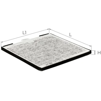 Фільтр салону (з акт вугіллям) HYUNDAI Eon, i10, i10 II; KIA MOTORS Picanto I (BA), Picanto II (TA) Альфа ALPHA FILTER AF5236A (фото 1)