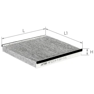 Фільтр салону вугільний ALPHA FILTER AF5314A