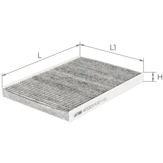 ALPHA ALFA ROMEO фільтр салону (вугілля!) GIULIA 15-, Stelvio 16-, MASERATI Quattroporte 94-, Grecale 22- ALPHA FILTER AF5319A