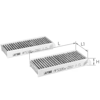 ALPHA DAF К-т фільтрів салону вугільні! (2шт.) XF 12- ALPHA FILTER AF5326A-2