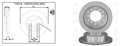Диск тормозной задний (кратно 2) TOYOTA LAND CRUISER PRADO 2.8, 3.0 (-20) (61899 APLUS 61899AP