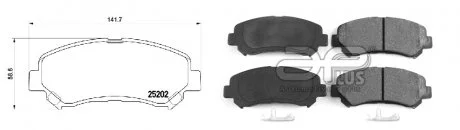 Колодка тормозная, лев/прав, перед NISSAN QASHQAI / QASHQAI +2 I (J10,JJ10) (12/06-12/13) APPLUS APLUS 71177BAAP
