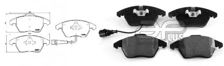 Колодка тормозная, лев/прав, перед VW TOURAN (1T1, 1T2) (02/03-05/10) APPLUS APLUS 71240BAAP