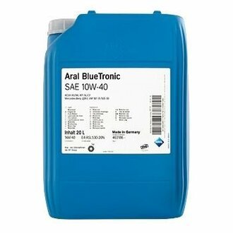 Моторное масло BlueTronic 10W-40 полусинтетическое 20 л ARAL 10487