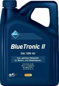 Олива моторна BlueTronic II 10W-40, 4л (шт.) ARAL 15F470