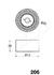 Ролик пасок приводного Toyota Avensis/Camry/Carina E 1.8/2.0/2.2 ASHIKA 45-02-206 (фото 2)