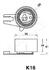 Ролик пасок приводного Hyundai Terracan/Kia Carnival 2.9 CRDI 99- ASHIKA 45-0K-016 (фото 2)