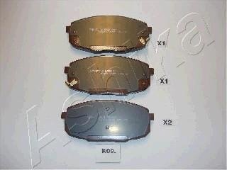 Комплект тормозных колодок, дисковый тормоз ASHIKA 50K0009 (фото 1)