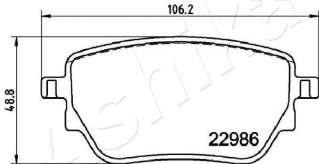 Колодки гальмівні (задні) MB A-class (W177)/B-class (W247) 18-/GLA-class (C118) 19- ASHIKA 51000533