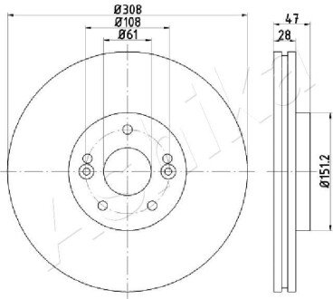 TARCZA HAM. RENAULT LAGUNA 01- ASHIKA 60000713