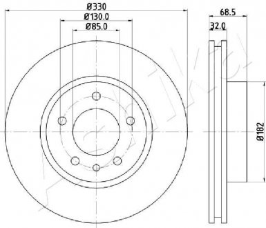 TARCZA HAM. VW TOUAREG 02- LEWA ASHIKA 60000957