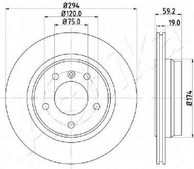 TARCZA HAM. BMW 3 E46 ASHIKA 61000109