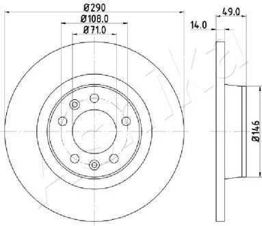 TARCZA HAM. FIAT SCUDO 07- ASHIKA 61000219 (фото 1)