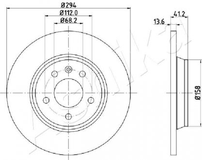 TARCZA HAM. VW T4 ASHIKA 61000307 (фото 1)