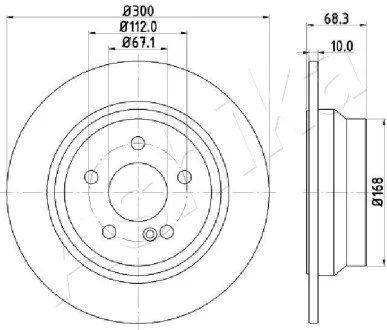 TARCZA HAM. MERCEDES E-KLASA W211 ASHIKA 61000513