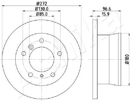 TARCZA HAM. MERCEDES-BENZ SPRINTER ASHIKA 61000526