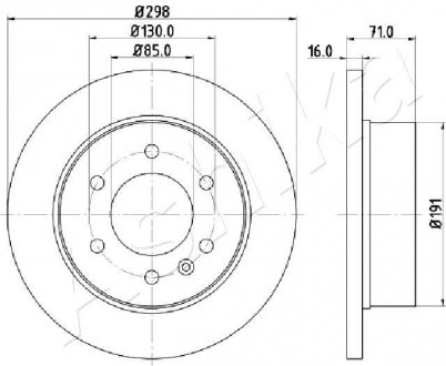 TARCZA HAM. VW CRAFTER 06-TYL ASHIKA 61000527 (фото 1)