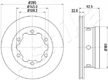 TARCZA HAM. MERCEDES SPRINTER 3-T B ASHIKA 61000528