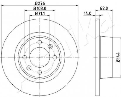 TARCZA HAM. CITROEN C5 ASHIKA 61000604 (фото 1)