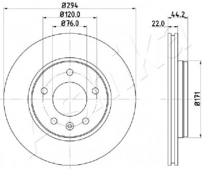 TARCZA HAM. VW MULTIVAN T5 ASHIKA 61000925