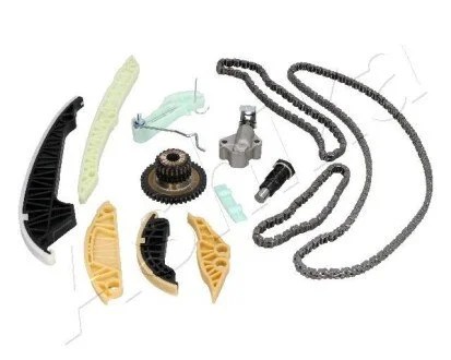 Повний к-кт заміни ланцюга ГРМ (3 ланцюги/2натяжники/всі заспокоювачі/шестерня) VAG A4 07-/A6 11-/Q5 08- 2.0 TFSI ASHIKA KCK0914 (фото 1)