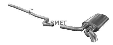 Задний. глушитель,выпускная сист. Asmet 01.076