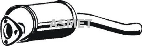 Передний глушитель, выпускная сист Asmet 04.044