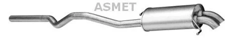 Задній. глушник,випускна сист. Asmet 04.109