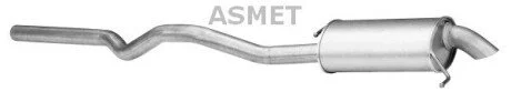 Задній. глушник,випускна сист. Asmet 04.111