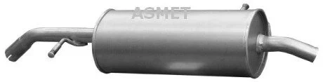 Задний. глушитель,выпускная сист. Asmet 09.048