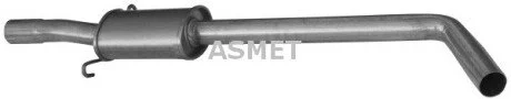 Передній глушник,випускна сист Asmet 10.049
