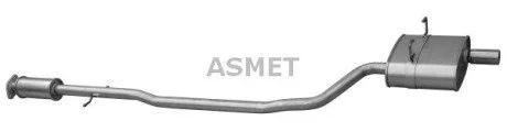 Задній. глушник,випускна сист. Asmet 12.025