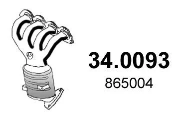 Каталізатор EURO 5/EURO 6 CHEVROLET AVEO, CRUZE, OPEL ADAM, ASTRA J, ASTRA J GTC, CORSA D, CORSA D/HATCHBACK, CORSA E, CORSA E/HATCHBACK, MERIVA B, TOYOTA CAMRY 1.2-2.4H 01.06- ASSO 340093
