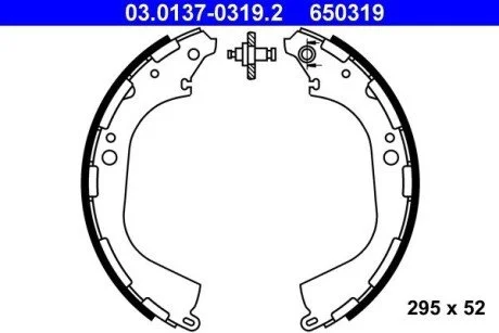 Тормозные колодки, барабанные ATE 03.0137-0319.2