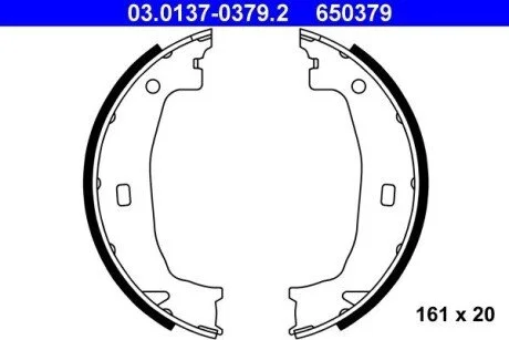 Тормозные колодки, барабанные ATE 03.0137-0379.2