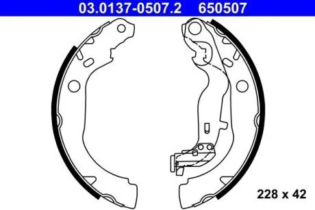 Комлект тормозных накладок ATE 03.0137-0507.2