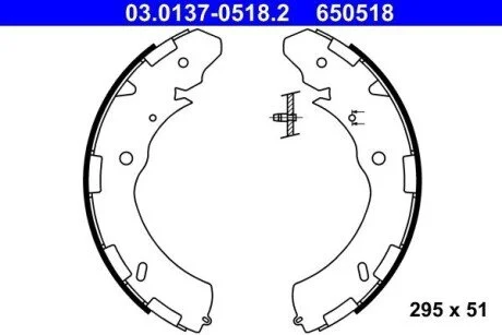 Тормозные колодки, барабанные ATE 03.0137-0518.2