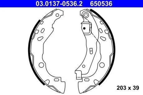 SZCZКKI HAM 03.0137-0536.2 DACIA LOGAN 1.4, 1.6 04-, 1.5DCI 07-, THALIA 1.4 00-, 1.5DCI, 1.6 16V 02- 203X38 ATE 03013705362