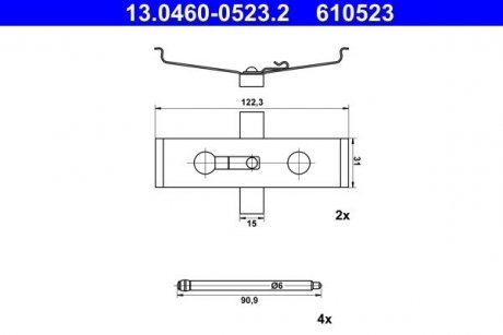 ZEST.MONT.KLOCKУW TESLA MODEL S 17- ATE 13046005232