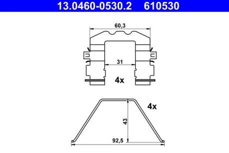 ZEST.MONT.KLOCK├ôW HYUNDAI I40 I 1.7 12- ATE 13046005302