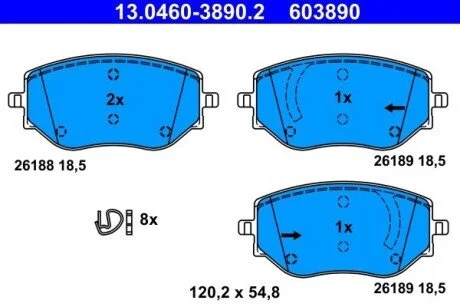 KLOCKI HAM.PRZOD ATE 13046038902