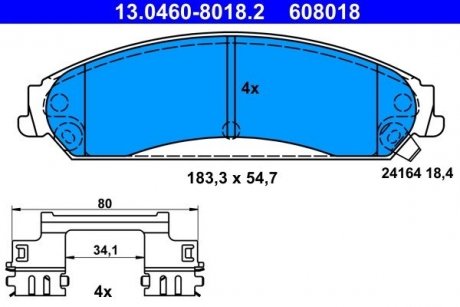 KLOCKI HAM.PRZOD ATE 13046080182