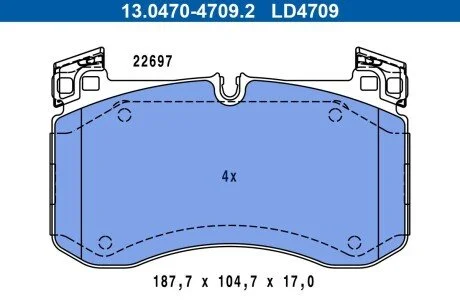 KLOCKI HAM PRZOD CERAMIC ATE 13047047092