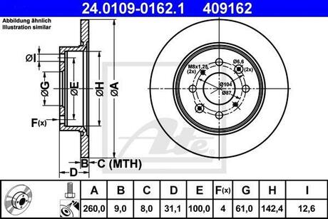Тормозной диск ATE 24.0109-0162.1 (фото 1)