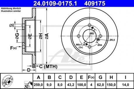 Тормозной диск ATE 24.0109-0175.1