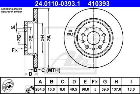 Тормозной диск ATE 24.0110-0393.1 (фото 1)