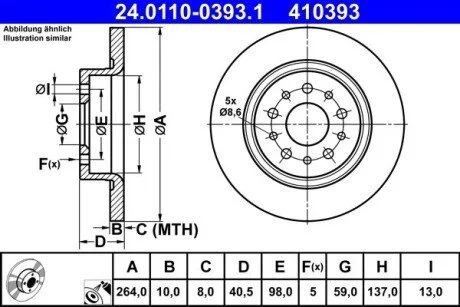 Тормозной диск ATE 24.0110-0393.1