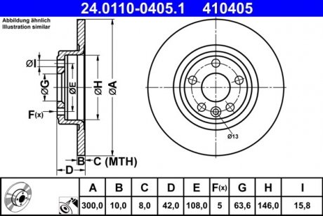 Тормозной диск ATE 24.0110-0405.1