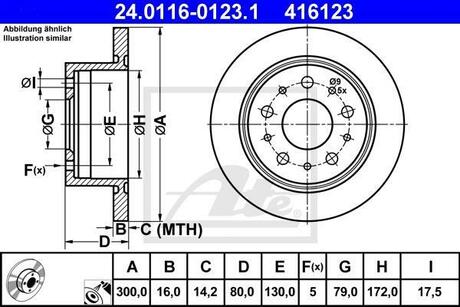 Тормозной диск ATE 24.0116-0123.1 (фото 1)